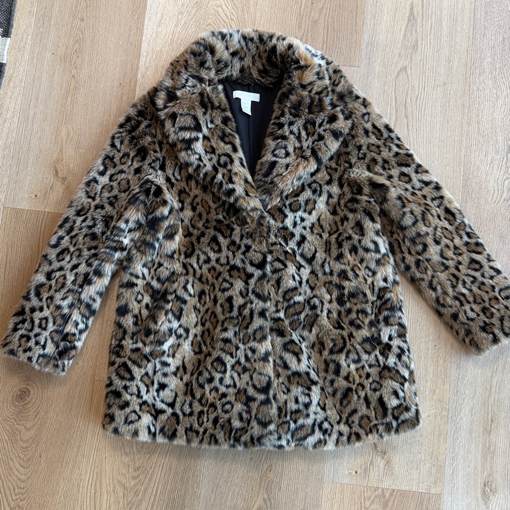 H&M Leopard Print Faux Fur Women’s Coat
